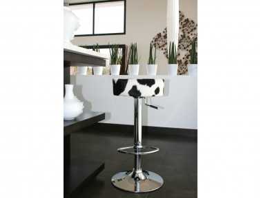 Tabouret en peau de vache