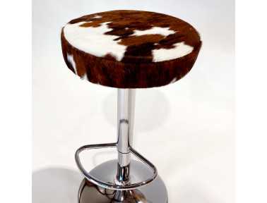 Tabouret en peau de vache Normande
