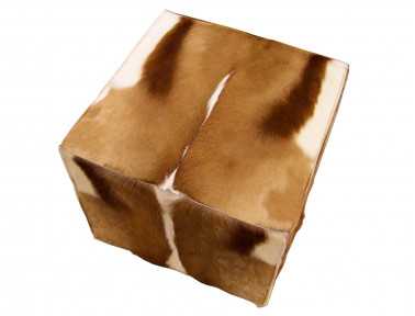 Pouf en peau de Springbok naturelle