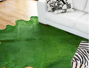 Peau de vache teintée Vert