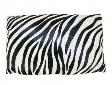 Coussin rectangle en Peau zébrée DOUBLE FACE
