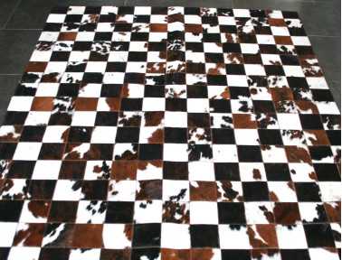 Tapis Patchwork en Peau de vache normande