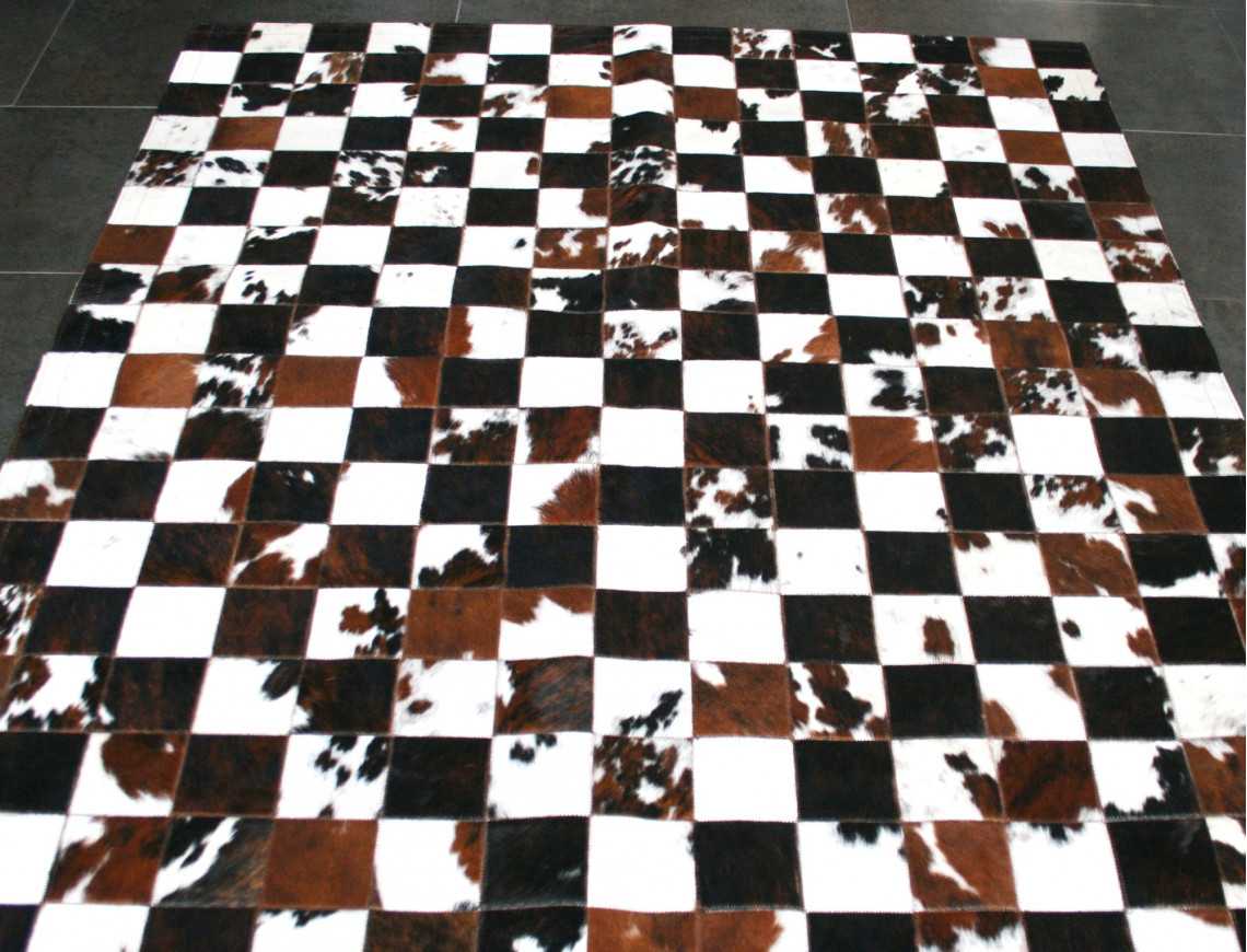 Tapis Patchwork en Peau de vache normande