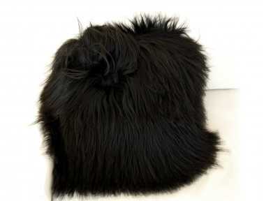 Coussin en mouton Islandais noir SIMPLE FACE