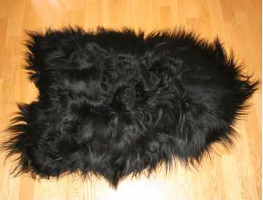 Peau de mouton islandais noir Tannage écologique