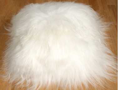 Coussin en mouton Islandais blanc SIMPLE FACE