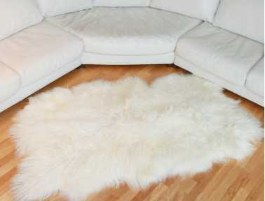 Tapis en peau de mouton islandais blanc