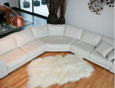 Tapis en peau de mouton islandais blanc