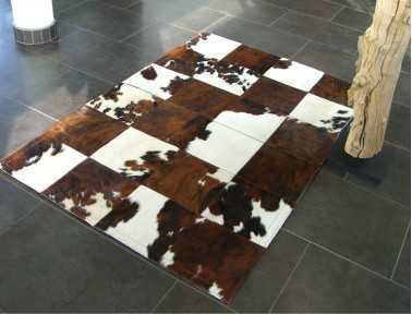 Tapis Patchwork en Peau de vache normande