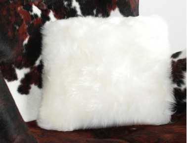 Coussin en peau de mouton blanche SIMPLE FACE