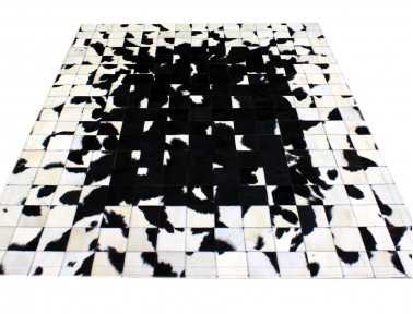 Tapis patchwork Noir & Blanc Mosaïque