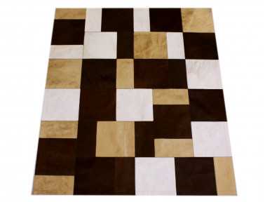 Tapis Patchwork en Peau de vache normande