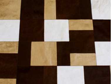 Tapis Patchwork en Peau de vache normande