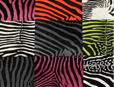 Tapis Patchwork zebre multicolore