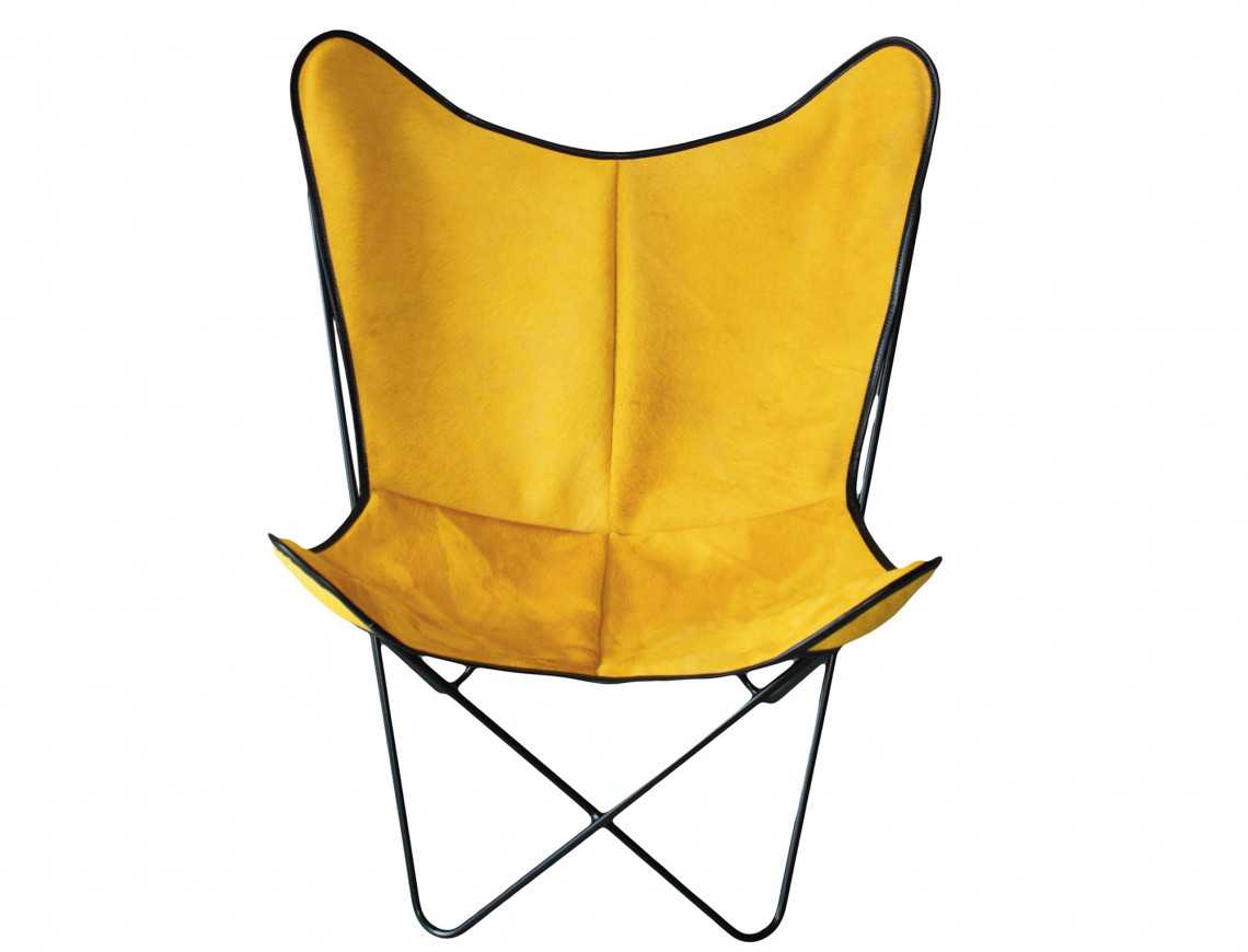 Fauteuil Bonet "BKF" en peau de vache