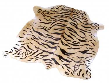 Peau de vache imprimée motif Tigré