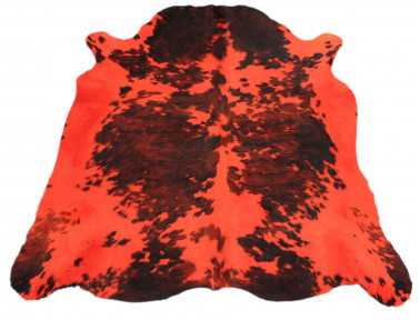 Peau de vache Naturelle teintée orange