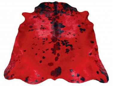 Peau de vache Naturelle teintée rouge