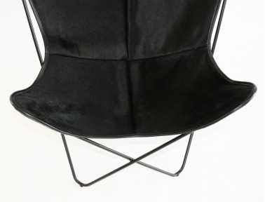 Fauteuil Bonet "BKF" en peau de vache