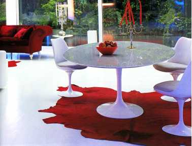 Peau de vache teintée Rouge