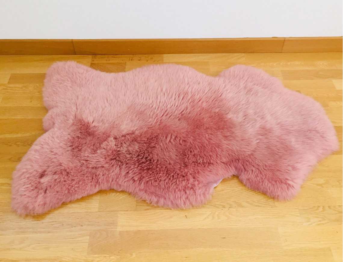 Pink tinted sheep skin