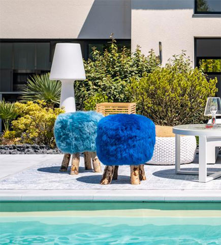 Poufs en mouton