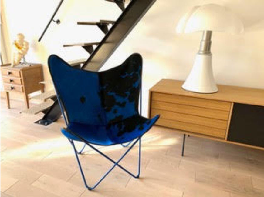 Fauteuil Butterfly bleu