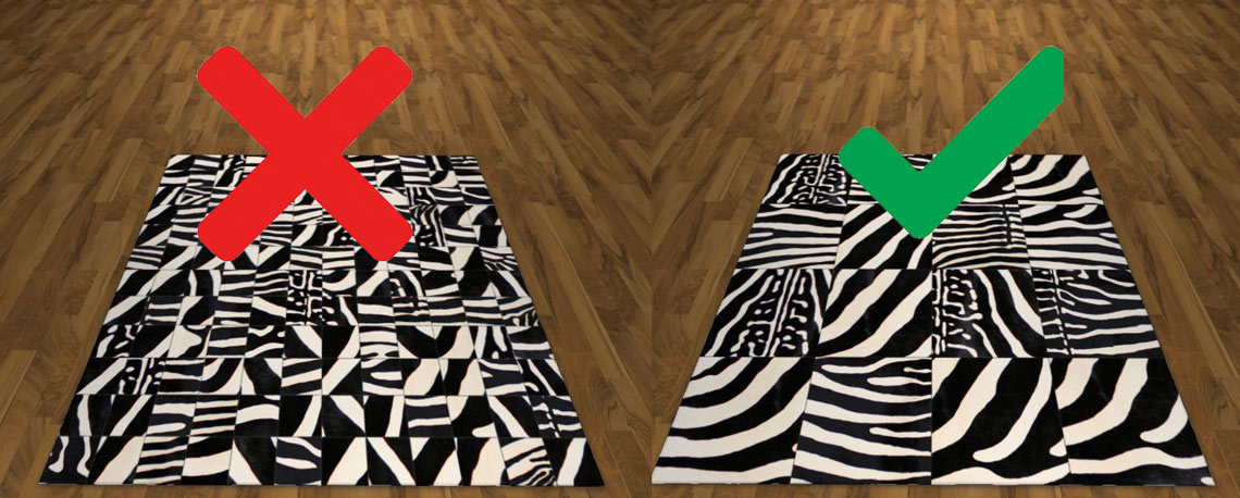 Patchwork rug - choice of tile size