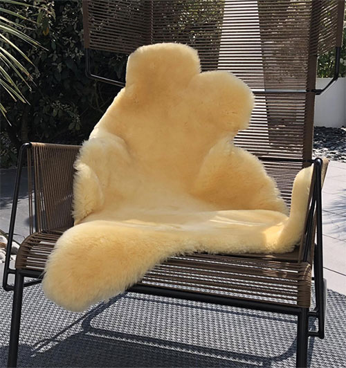 Medical sheepskin on a chair