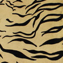 Peau de vache imprim&#233;e tigre sur fond beige