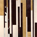 Peau de vache Normande claire marron beige blanc